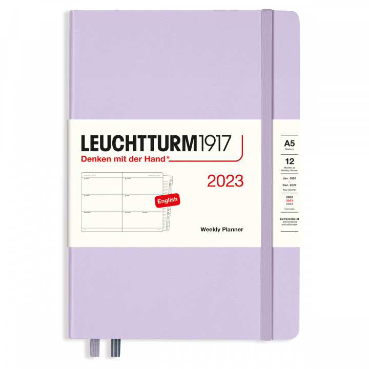 Calendar 2023 Weekly Planner Hardcover A5 Lilac in the group Paper & Pads / Planners / 12-Month Planners at Pen Store (128427)