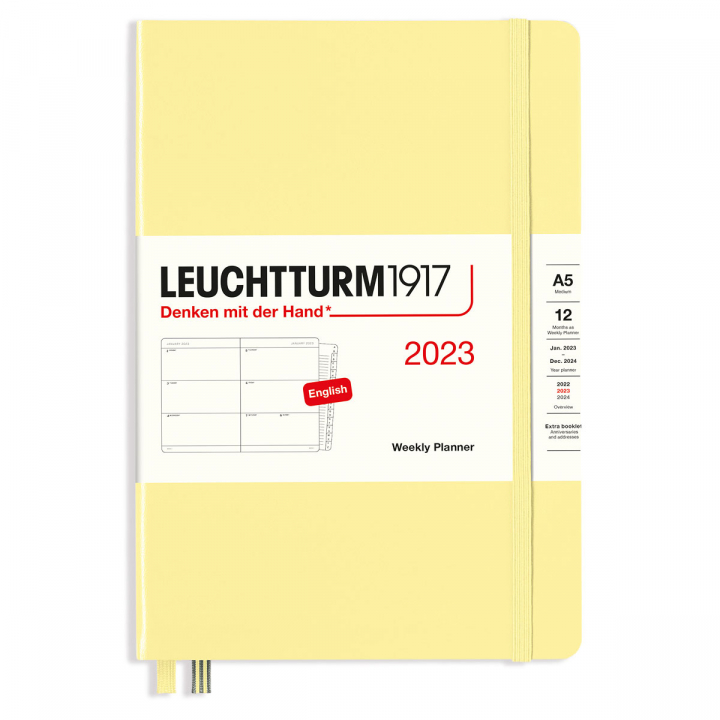 Calendar 2023 Weekly Planner Hardcover A5 Vanilla in the group Paper & Pads / Planners / 12-Month Planners at Pen Store (128429)