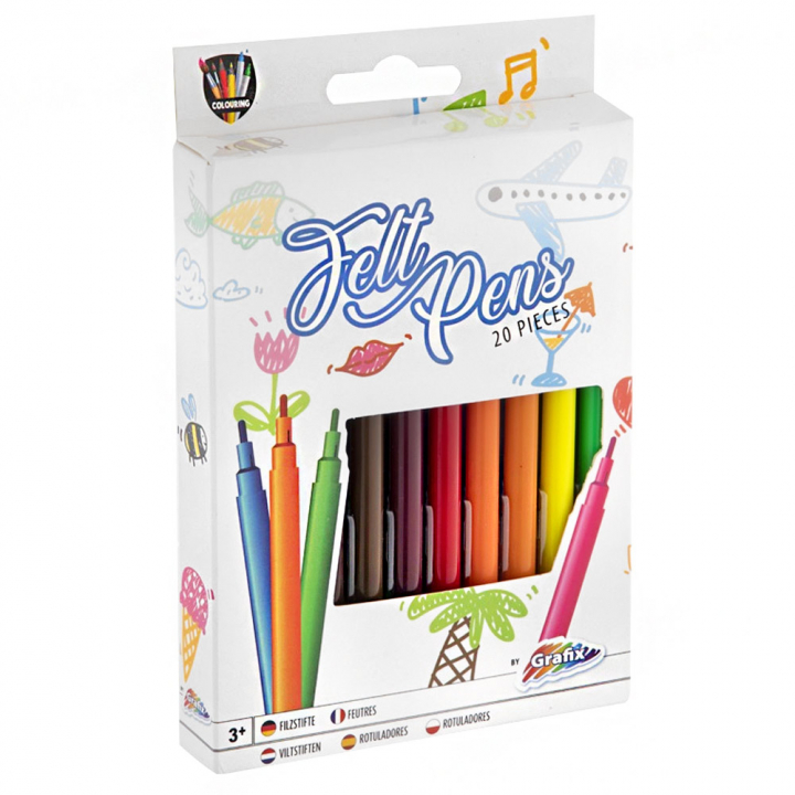 Felt Pens Mini 20-set in the group Kids / Kids' Pens / Felt Tip Pens for Kids at Pen Store (128500)
