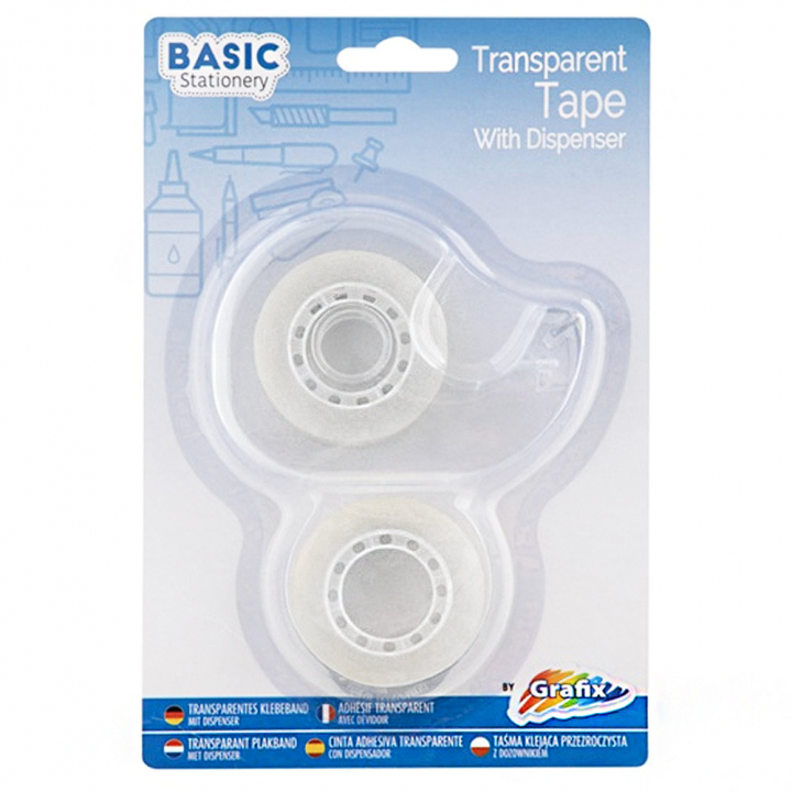 Transparent Tape 2-pack + dispenser in the group Hobby & Creativity / Hobby Accessories / Tape at Pen Store (128509)