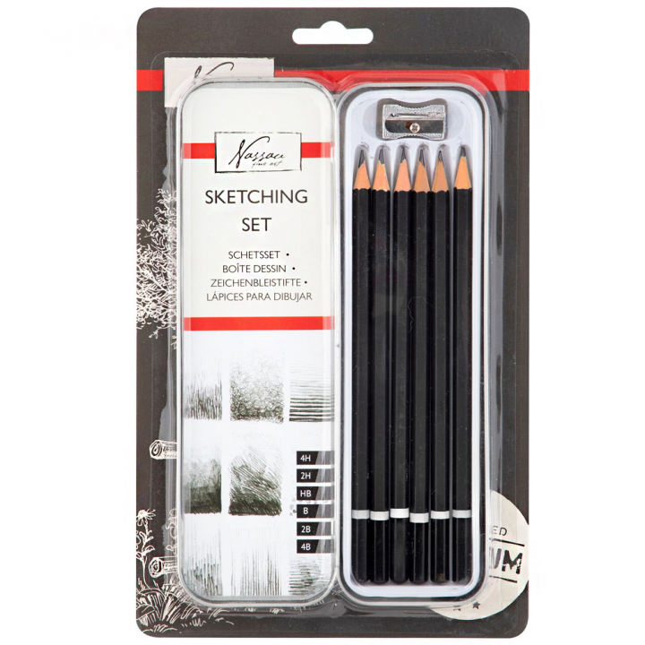 Sketching Set in box, 7 pcs in the group Art Supplies / Crayons & Graphite / Graphite & Pencils at Pen Store (128529)