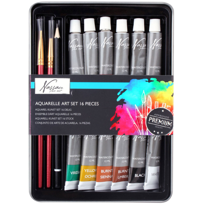Aquarel Paint Kit 16-set in the group Art Supplies / Artist colours / Watercolor Paint / Watercolor in tube at Pen Store (128534)