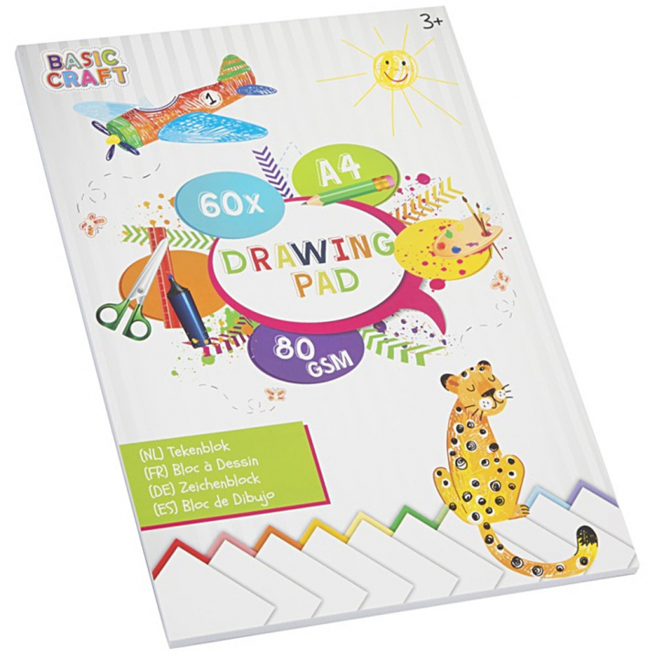 Children's Drawing pad A4, 60 sheet in the group Kids / Fun and learning / Paper & Drawing Pad for Kids at Pen Store (128569)