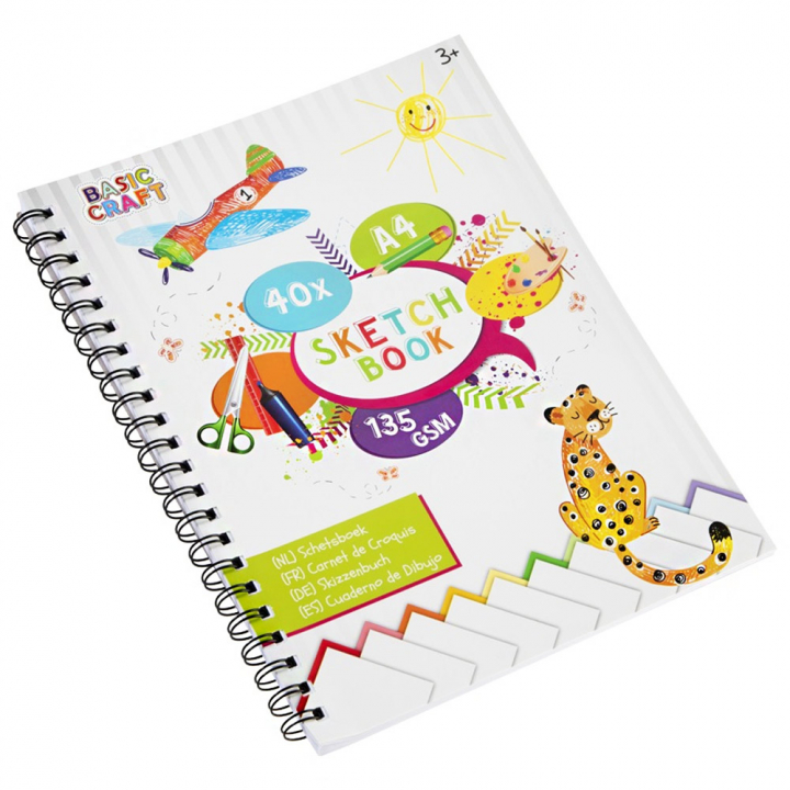 Sketch pad A4 135g, 40 sheets in the group Kids / Fun and learning / Paper & Drawing Pad for Kids at Pen Store (128570)