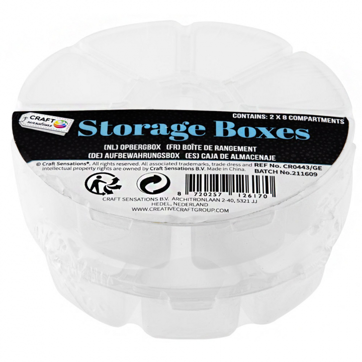 Storage boxes with compartments 2-pack in the group Hobby & Creativity / Organize / Storage at Pen Store (128577)
