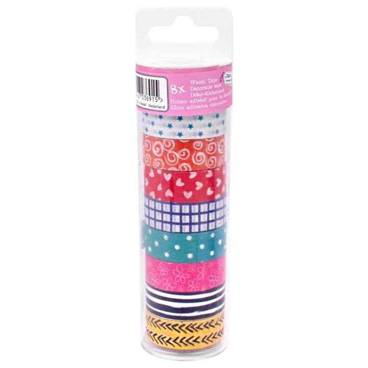 Washi tape 8-pack Patterns in the group Hobby & Creativity / Hobby Accessories / Washi-tape at Pen Store (128581)