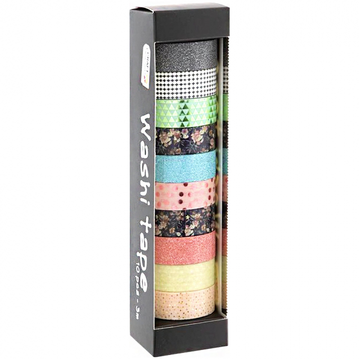 Washi tape 10-pack Foil & Glitter #1 in the group Hobby & Creativity / Hobby Accessories / Tape at Pen Store (128584)