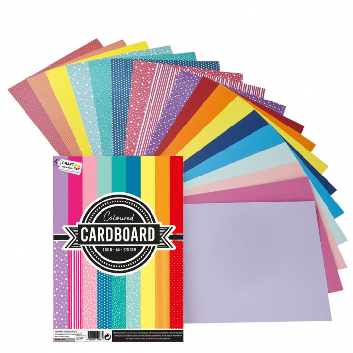 Coloured cardboard A4 1kg in the group Kids / Fun and learning / Paper & Drawing Pad for Kids at Pen Store (128588)