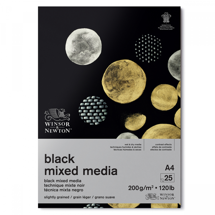 Mixed Media Black Pad A4 200g in the group Paper & Pads / Artist Pads & Paper / Mixed Media Pads at Pen Store (128599)