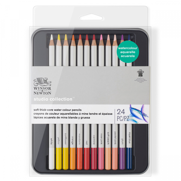 Studio Collection Watercolor Pencils Set of 24 in the group Pens / Artist Pens / Watercolor Pencils at Pen Store (128767)