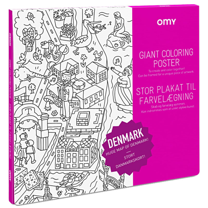 Coloring Poster Danmark  in the group Hobby & Creativity / Create / Crafts & DIY at Pen Store (128824)
