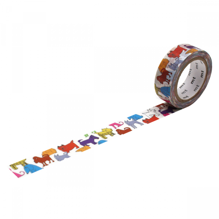 Washi-tape Lisa Larson Colorful Dog x MT in the group Hobby & Creativity / Hobby Accessories / Washi-tape at Pen Store (128844)