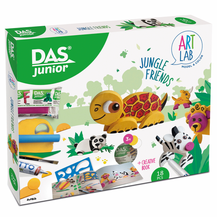Junior Art Lab Jungle Friends in the group Kids / Kids' Paint & Crafts / Modelling Clay for Kids at Pen Store (128984)