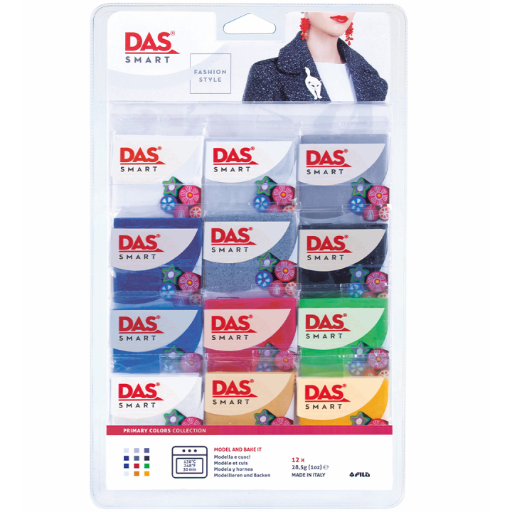 Smart Set Modelling Clay Primary 12 x 28 g in the group Hobby & Creativity / Create / Modelling Clay / Oven-bake clay at Pen Store (129043)