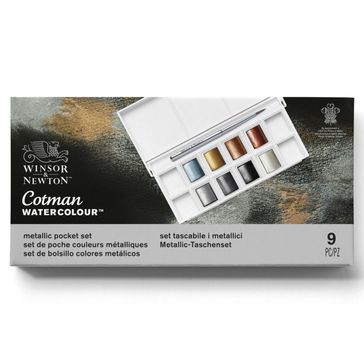 Cotman Water Color Metallic Set 8 ½ - Half Pans in the group Art Supplies / Colors / Watercolor Paint at Pen Store (129129)