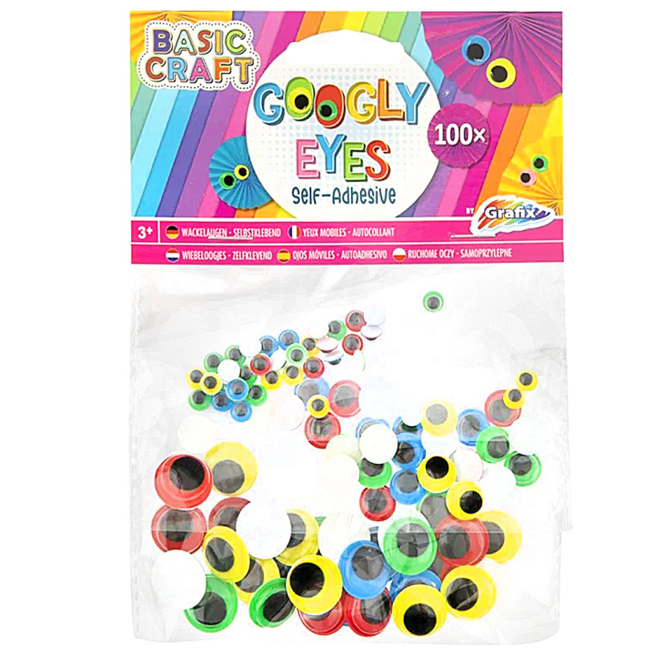 Googly Eyes Colour 100-pack Self-adhesive in the group Hobby & Creativity / Create / Crafts & DIY at Pen Store (129322)