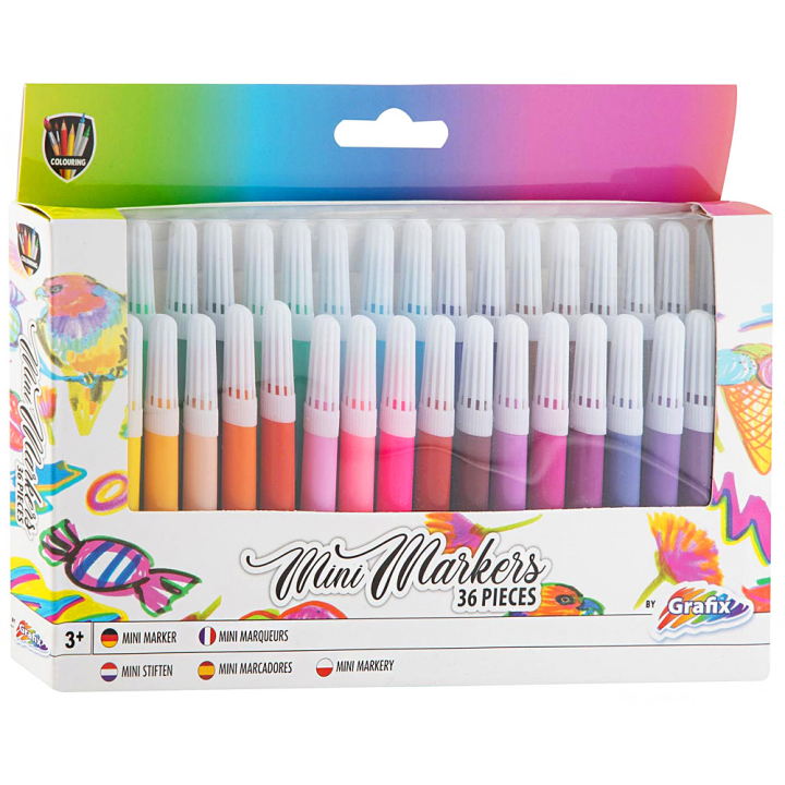 Mini Markers 36-set in the group Kids / Kids' Pens / Felt Tip Pens for Kids at Pen Store (129329)