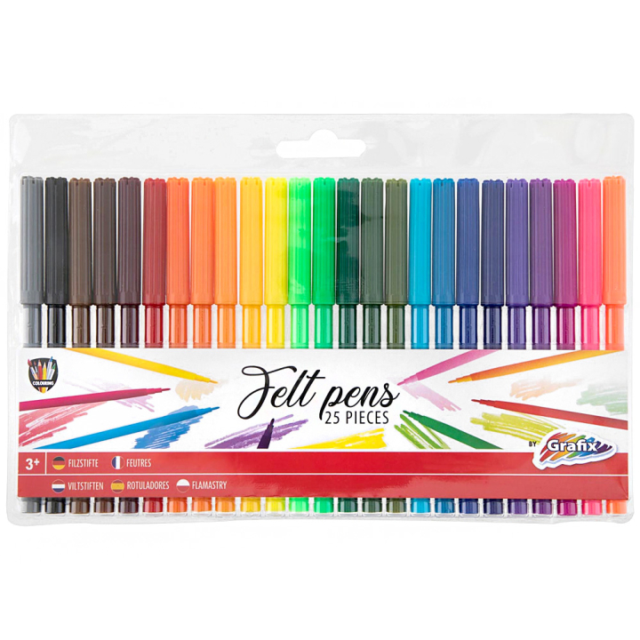 Felt Pens 25-set in the group Kids / Kids' Pens / Felt Tip Pens for Kids at Pen Store (129336)