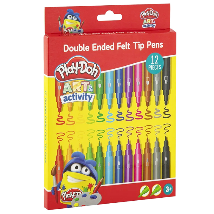 Felt Tip Pens Duo 12-set in the group Kids / Kids' Pens / Felt Tip Pens for Kids at Pen Store (129340)