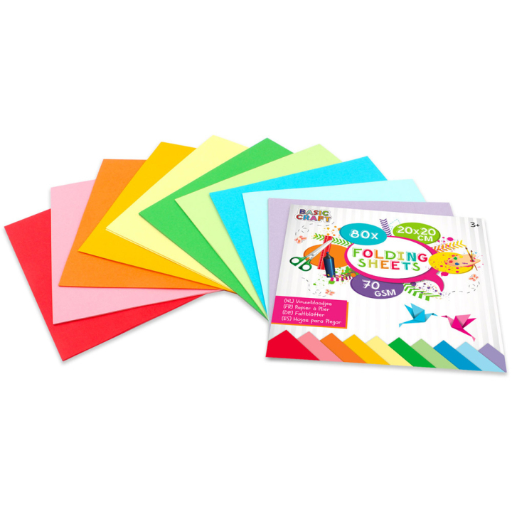 Folding sheets 20cm 80-pack in the group Kids / Fun and learning / Paper & Drawing Pad for Kids at Pen Store (129384)
