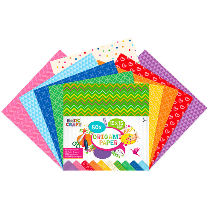 Origami paper 15cm 50-pack in the group Kids / Fun and learning / Paper & Drawing Pad for Kids / Origami pape at Pen Store (129388)