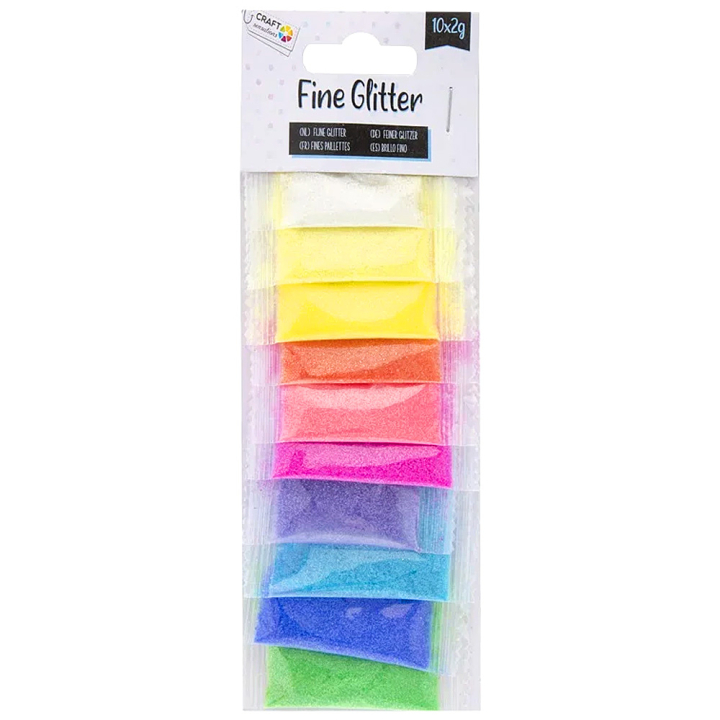 Glitter 10 colours x 2g in the group Hobby & Creativity / Create / Crafts & DIY at Pen Store (129403)