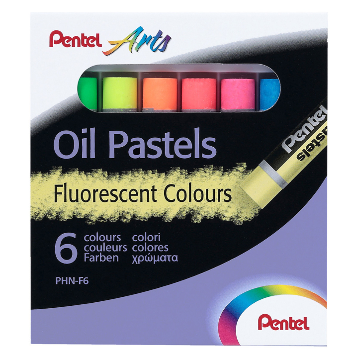 Oil Pastels Fluo Set of 6 in the group Art Supplies / Crayons & Graphite / Pastel Crayons at Pen Store (129515)
