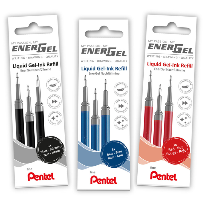 Refill Energel 0.5 Pack of 3 in the group Pens / Pen Accessories / Cartridges & Refills at Pen Store (129519_r)