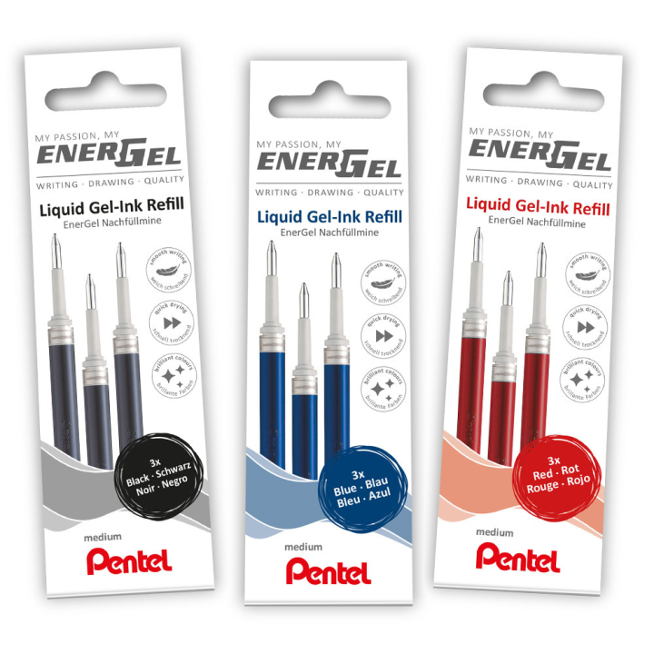 Refill Energel 0.7 Pack of 3 in the group Pens / Pen Accessories / Cartridges & Refills at Pen Store (129522_r)