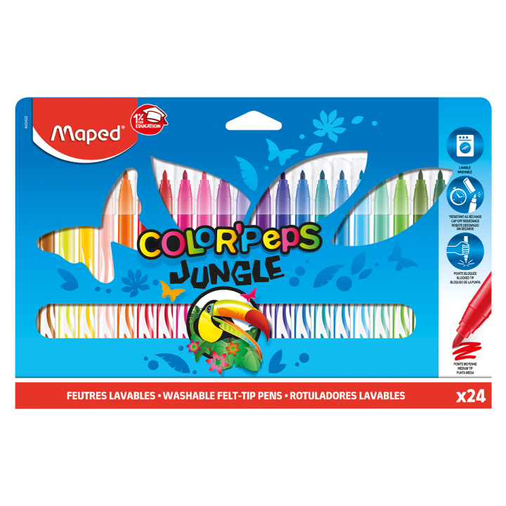 Colorpeps Jungle Felt Tip Pens Pack of 24 in the group Kids / Kids' Pens / Felt Tip Pens for Kids at Pen Store (129633)