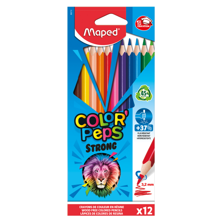 Coloring Pencils Color Peps Strong Pack of 12 in the group Kids / Kids' Pens / Coloring Pencils for Kids at Pen Store (129637)