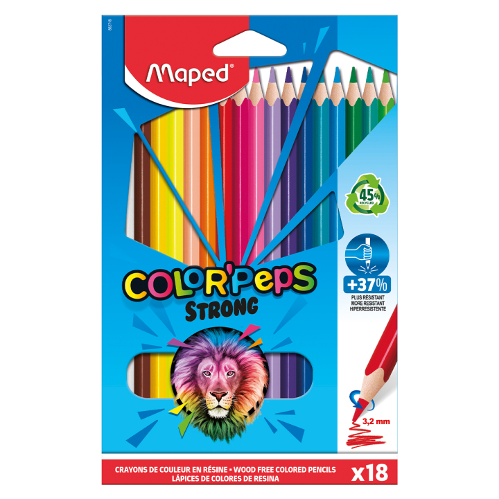 Coloring Pencils Color Peps Strong Pack of 18 in the group Kids / Kids' Pens / Coloring Pencils for Kids at Pen Store (129638)