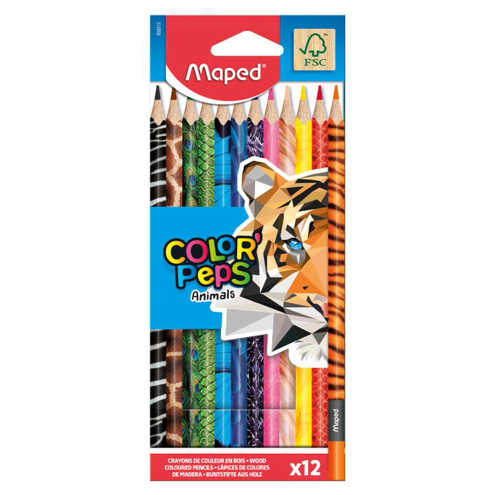 Coloring Pencils Color Peps Animal Pack of 12 in the group Kids / Kids' Pens / Coloring Pencils for Kids at Pen Store (129647)