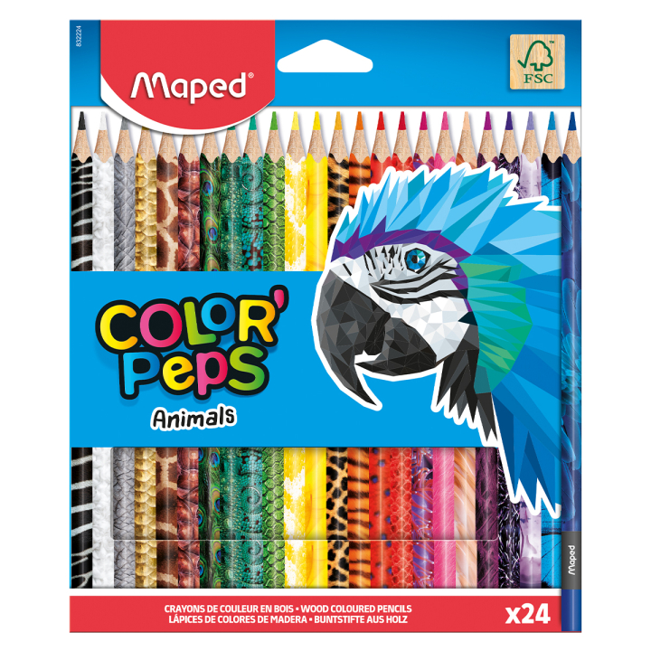 Coloring Pencils Color Peps Animal Pack of 24 in the group Kids / Kids' Pens / Coloring Pencils for Kids at Pen Store (129648)