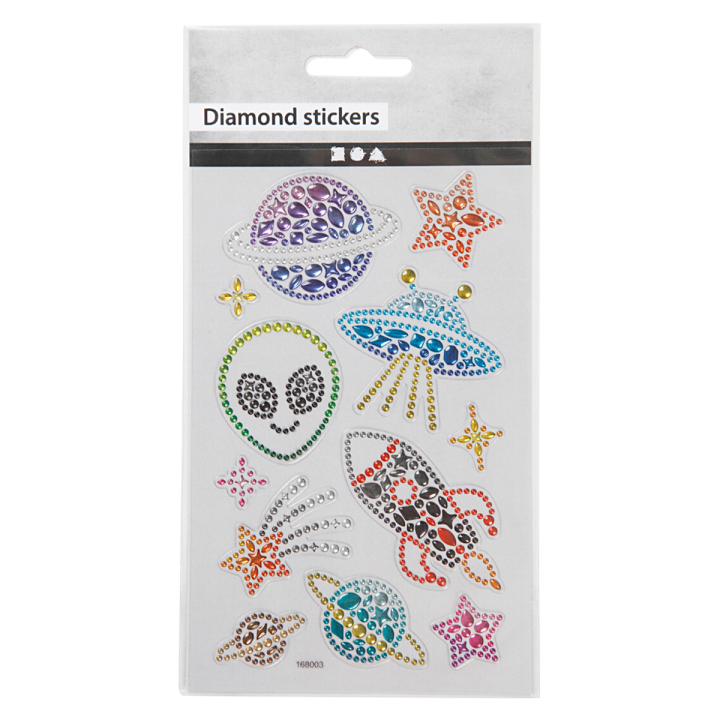 Diamond Stickers Space 1 sheet in the group Kids / Fun and learning / Stickers at Pen Store (130008)