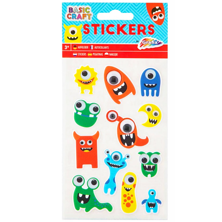 Stickers Monster 1 sheet in the group Kids / Fun and learning / Stickers at Pen Store (130051)