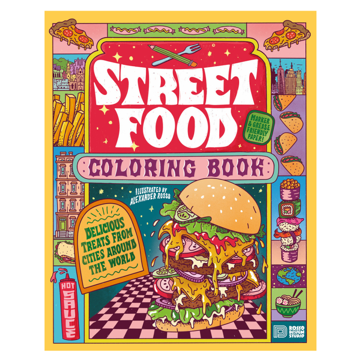 Street Food Coloring Book in the group Hobby & Creativity / Books / Adult Coloring Books at Pen Store (130062)