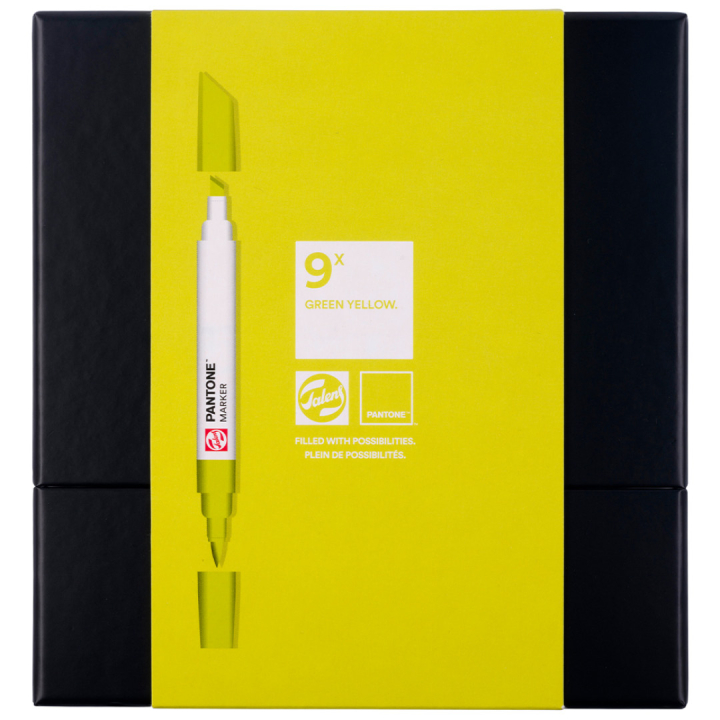 Marker Set of 9 Green Yellow in the group Pens / Artist Pens / Illustration Markers at Pen Store (130488)