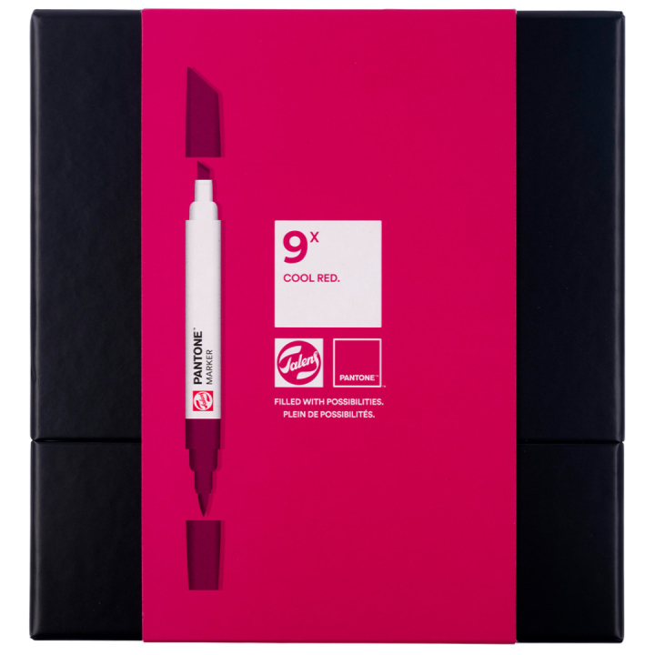 Marker Set of 9 Cool Red in the group Pens / Artist Pens / Illustration Markers at Pen Store (130493)