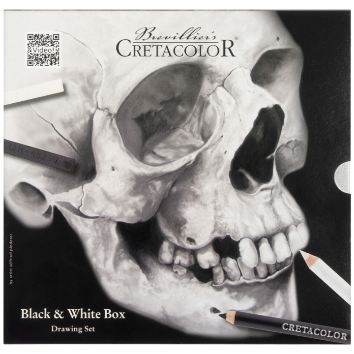 Black & White Box Drawing set Tin box 25 pcs in the group Art Supplies / Crayons & Graphite / Graphite & Pencils at Pen Store (130583)