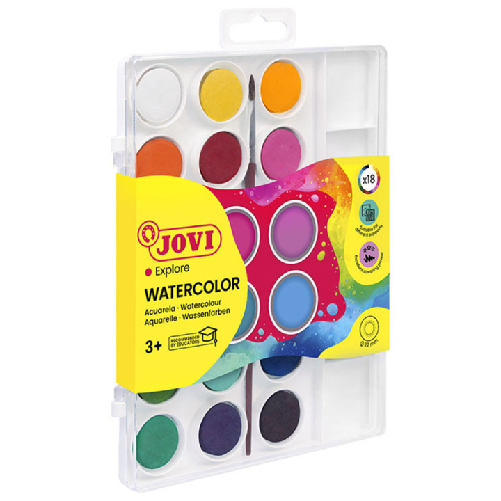 Watercolour Set of 18 in the group Kids / Kids' Paint & Crafts / Paint for Kids / Watercolors for Kids / Watercolor at Pen Store (130614)