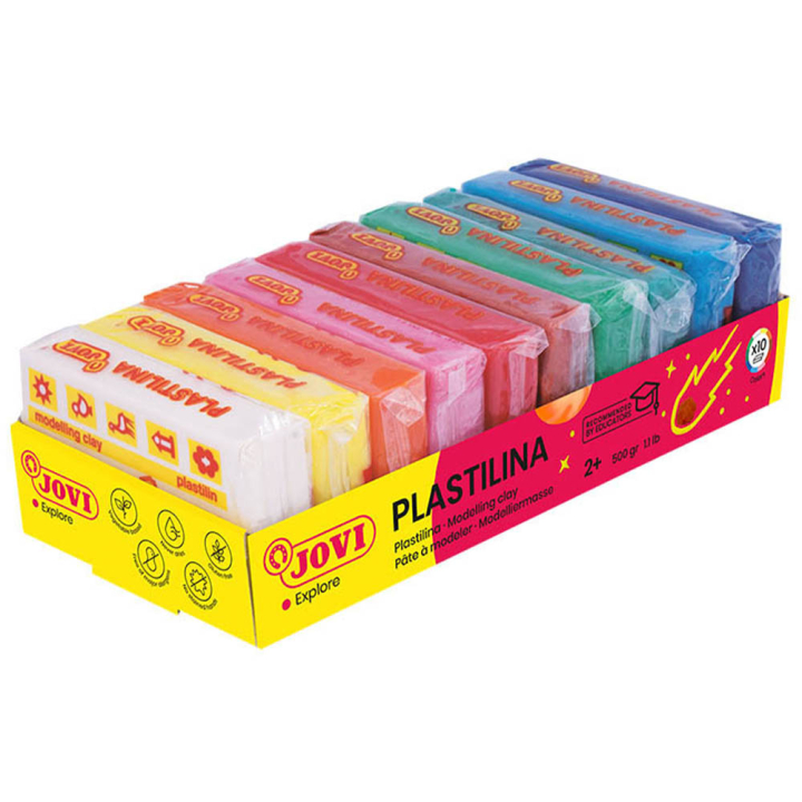 Plastilina Modelling Clay 50 g Pack of 10 in the group Kids / Kids' Paint & Crafts / Modelling Clay for Kids at Pen Store (130621)