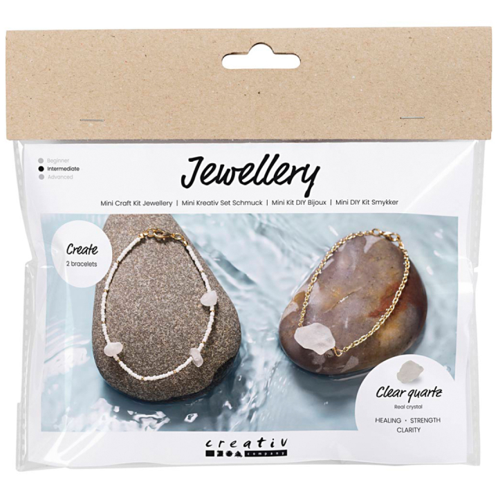 Mini DIY-kit Jewellery Clear Quartz in the group Kids / Fun and learning / Jewelry and pearls  for children / DIY kit at Pen Store (130692)