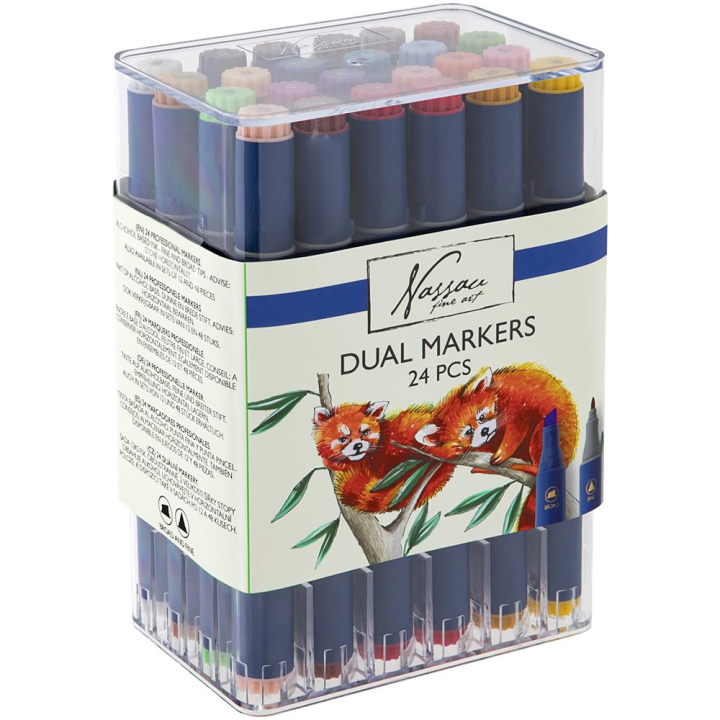 Dual Markers 24-set in the group Pens / Artist Pens / Illustration Markers at Pen Store (130719)