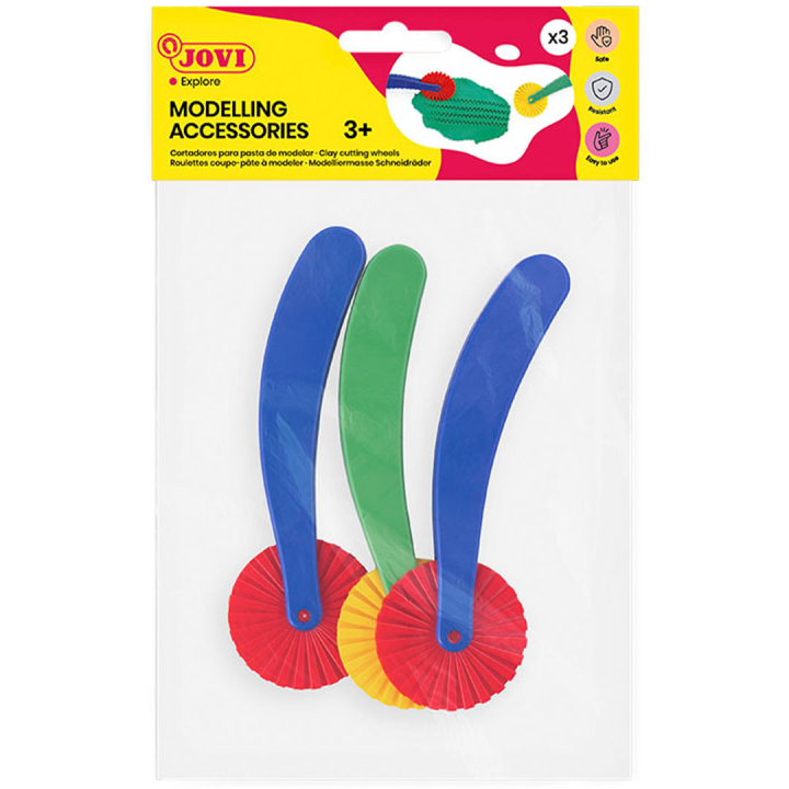 Cutting wheels Pack of 3 (3 years+) in the group Kids / Kids' Paint & Crafts / Modelling Clay for Kids at Pen Store (131261)