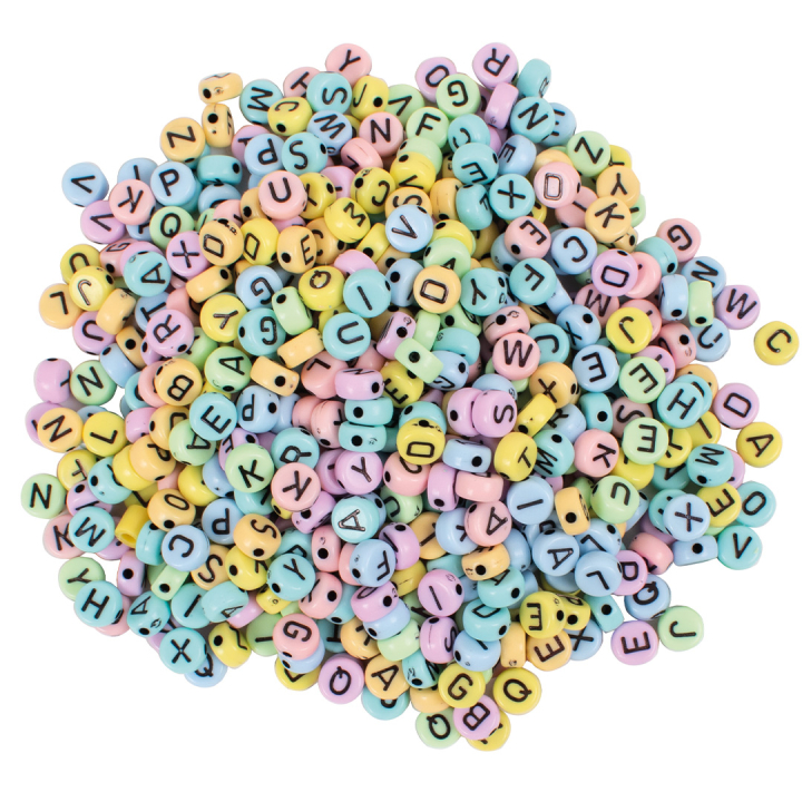 Letter beads Pastel 750 pcs in the group Kids / Fun and learning / Jewelry making for children at Pen Store (131298)