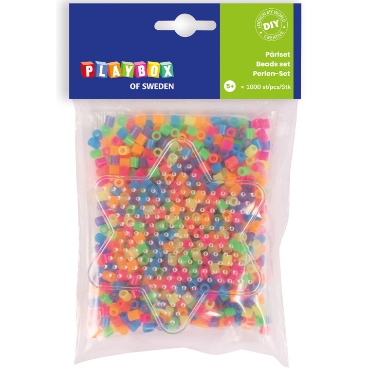 Ironing Beads Star 1000 pcs Neon in the group Kids / Fun and learning / Beads and pegboards at Pen Store (131310)