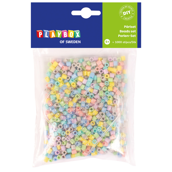 Ironing Beads Heart 1000 pcs Pastel in the group Kids / Fun and learning / Beads and pegboards at Pen Store (131311)