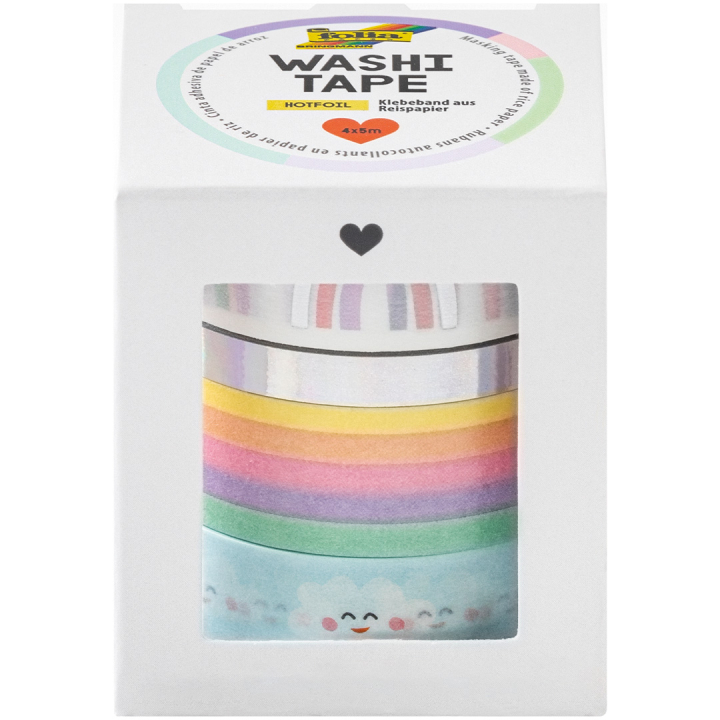 Washi-Tape Rainbow & Clouds 4-pack in the group Hobby & Creativity / Hobby Accessories / Washi Tape at Pen Store (131590)