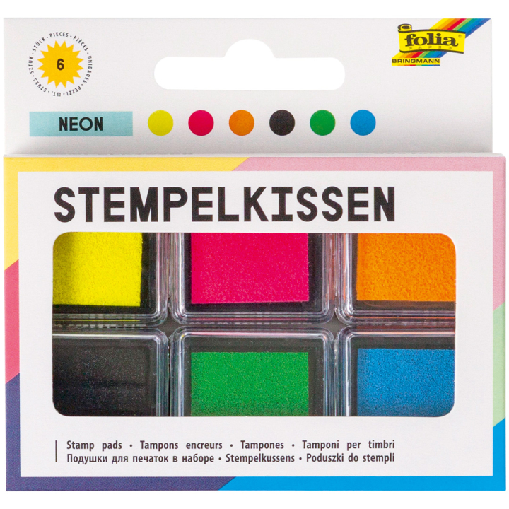 Ink Pads Neon 6-pack in the group Hobby & Creativity / Hobby Accessories / Stamps at Pen Store (131605)
